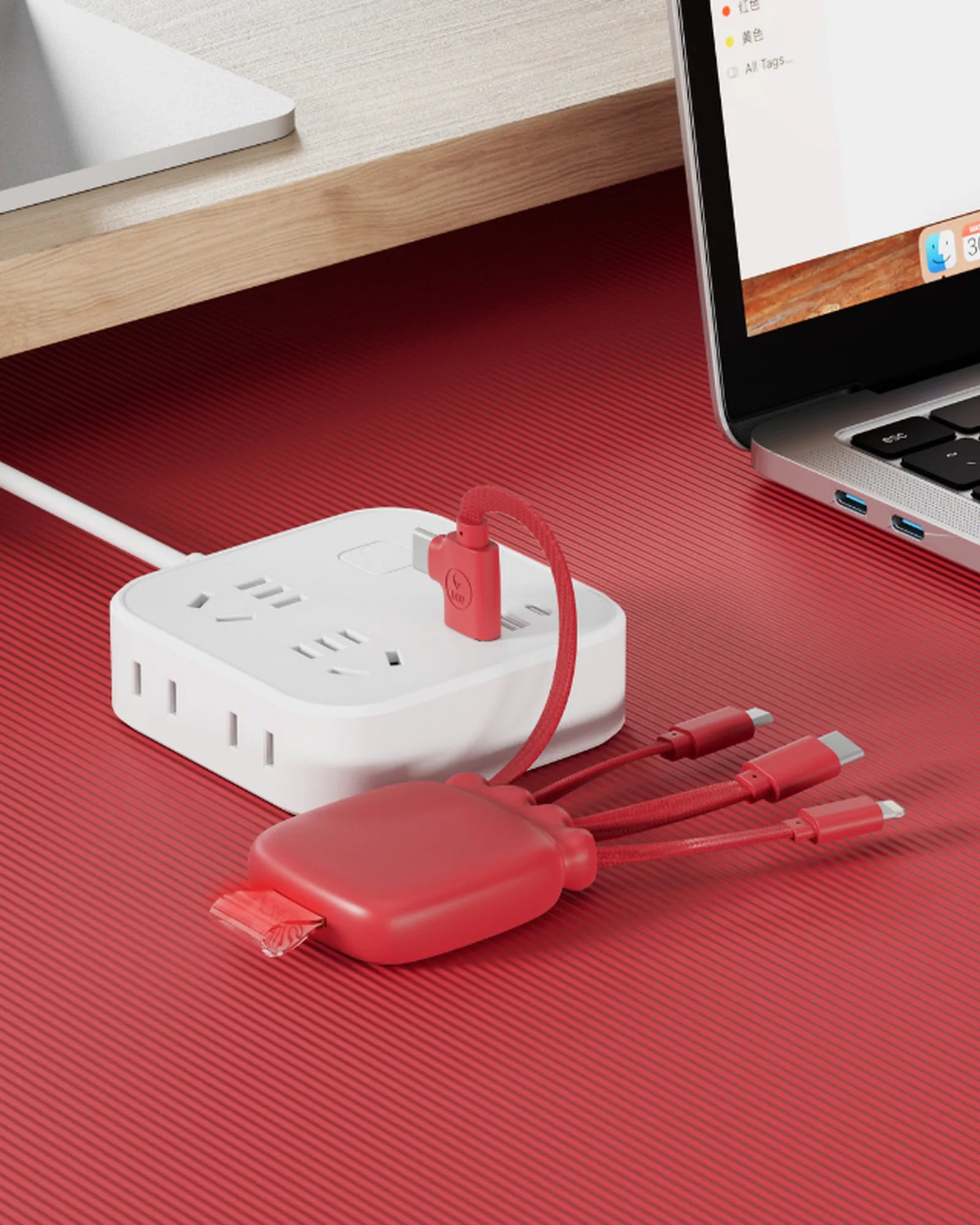 Batterie externe multi-câbles 3000mAh à personnaliser - 3