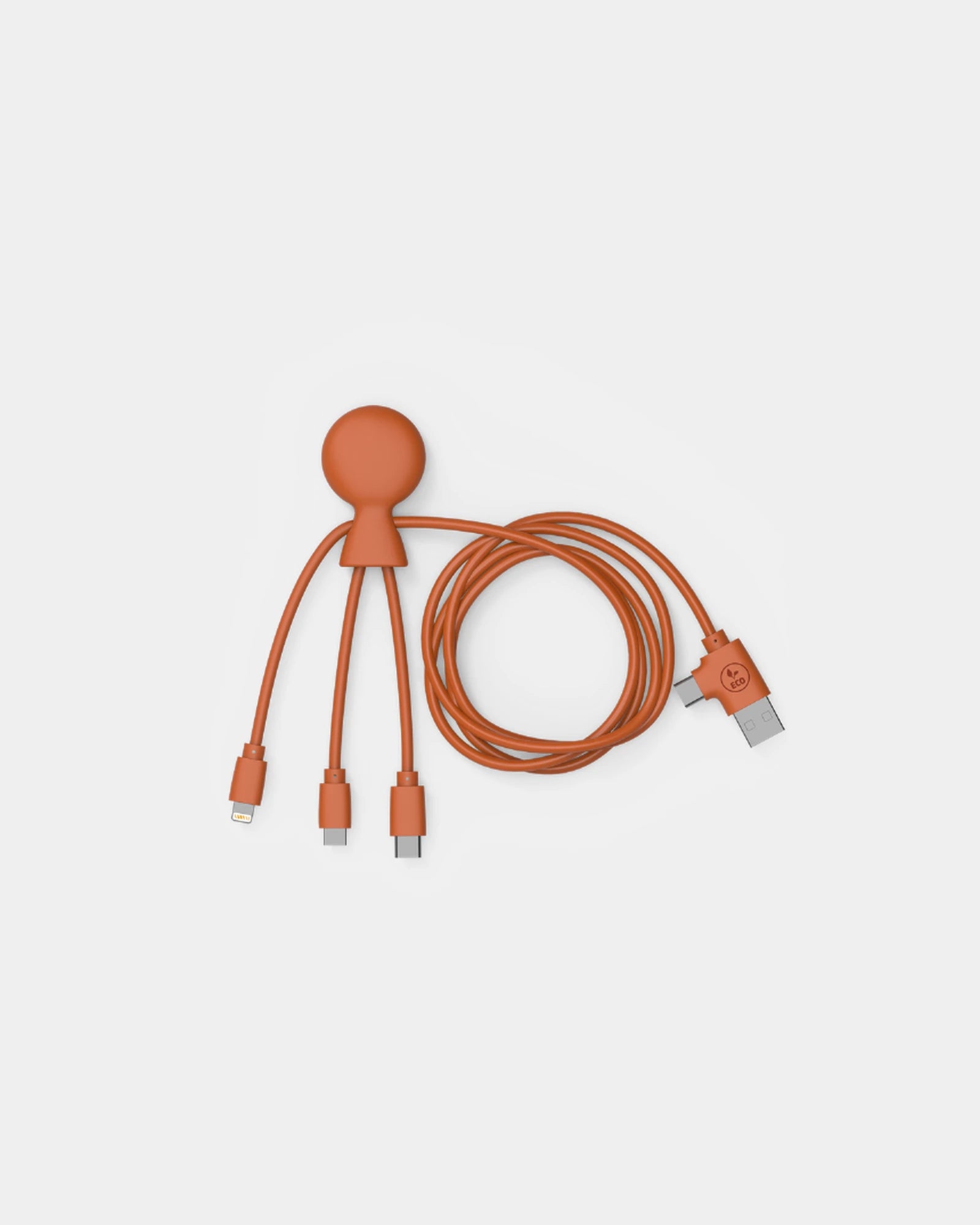 Promotional eco-friendly charging cable Mr Bio Long - Orange
