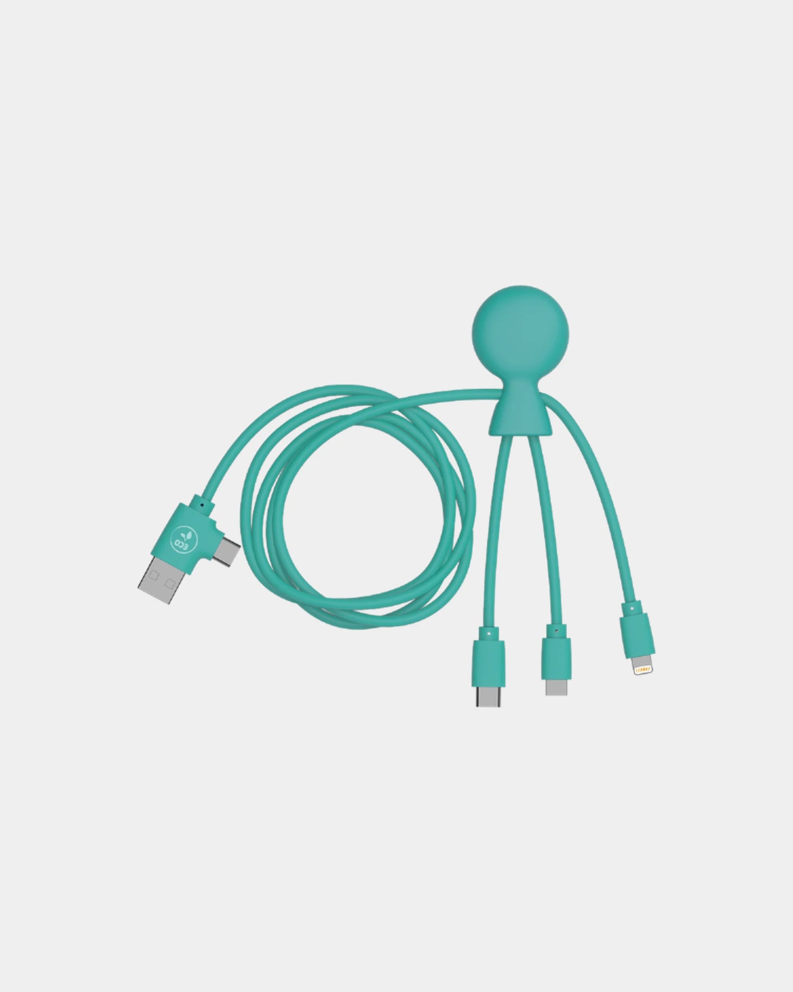 Promotional eco-friendly charging cable Mr Bio Long - Mint