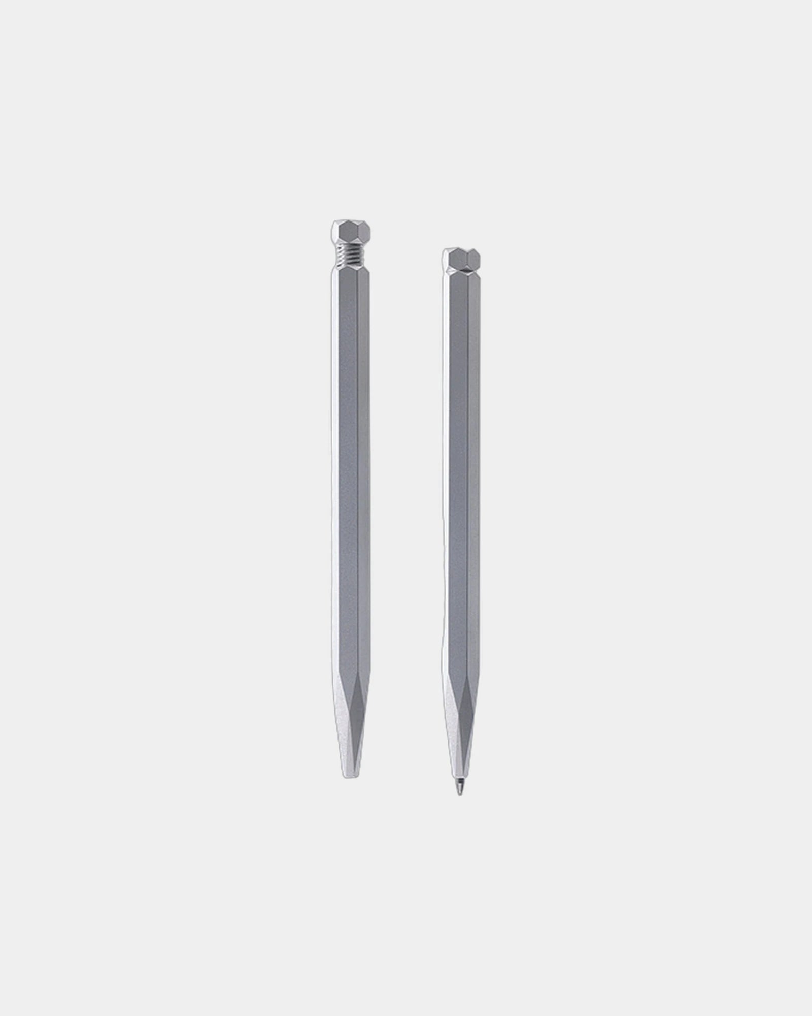 Stylo bille aluminium hexagonal à personnaliser - Raw Aluminium