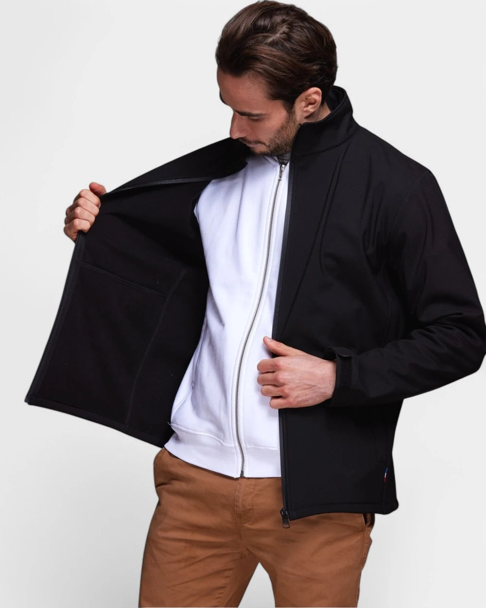 Men's Softshell Jacket Made in France to Customize