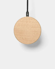 Customizable Oak Wood Wireless Charger - 4