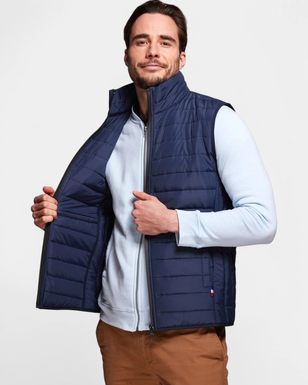 Men's Sleeveless Down Jacket Made in France to Customize