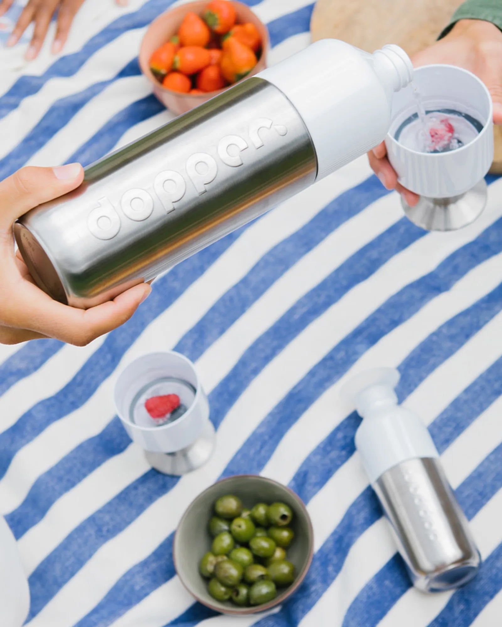 Custom recycled stainless steel Dopper Steel 350ml bottle - 80