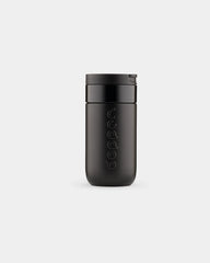 Custom recycled stainless steel travel mug Dopper 300ml - Blazing Black