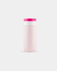 Custom recycled stainless steel travel mug Dopper 400ml - Berry Pink