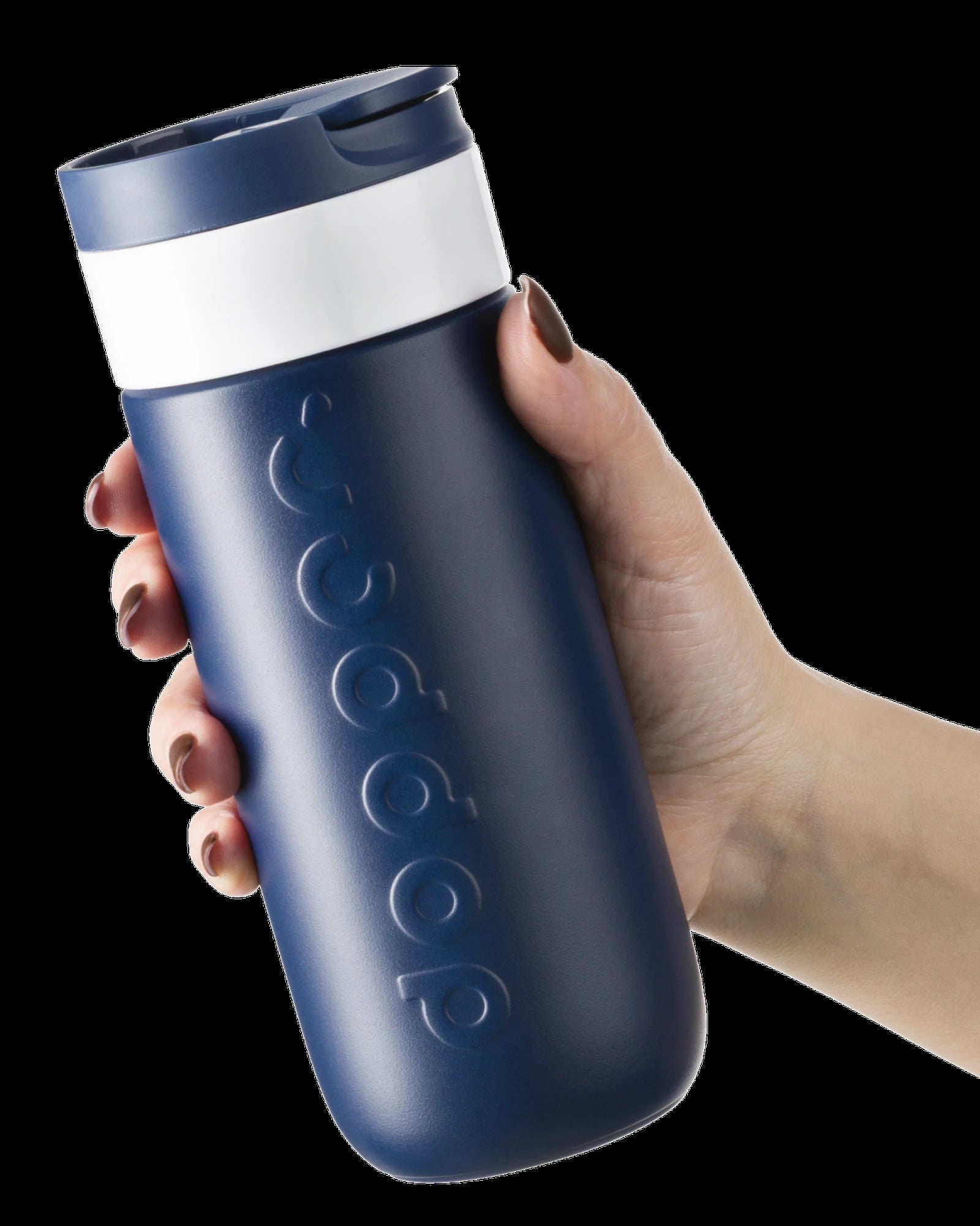 Custom recycled stainless steel travel mug Dopper 400ml - 26