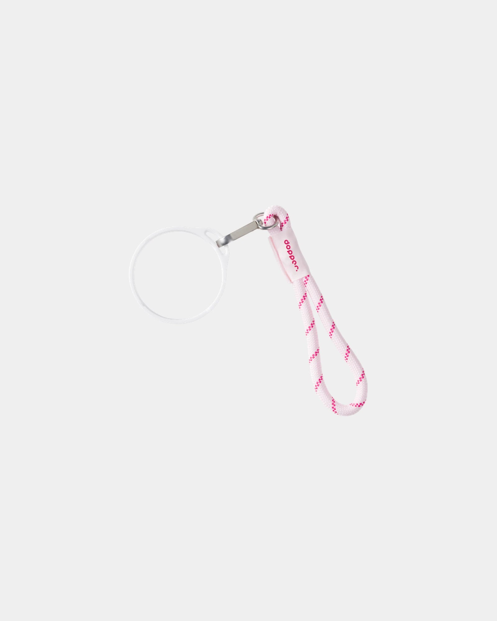 Custom rPET wrist cord Dopper Travel Mug - Cherry Pink