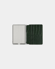 Customizable anti-RFID recycled leather card holder