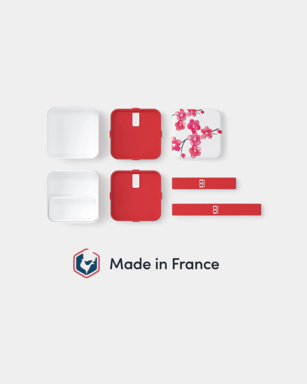 Customizable square lunchbox made in France