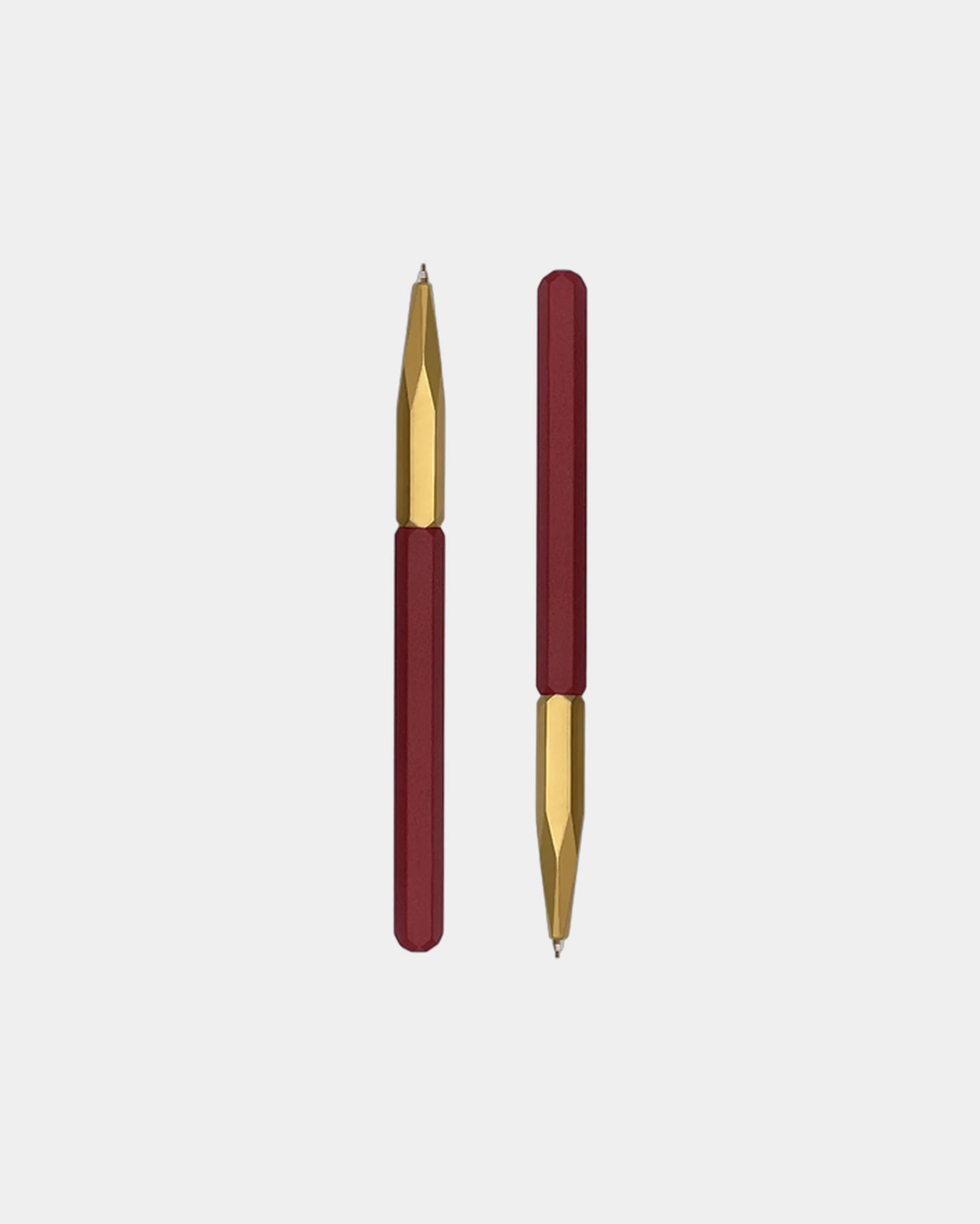 Mechanical Pencil - Raw Brass & Aluminium - Red & Raw Brass
