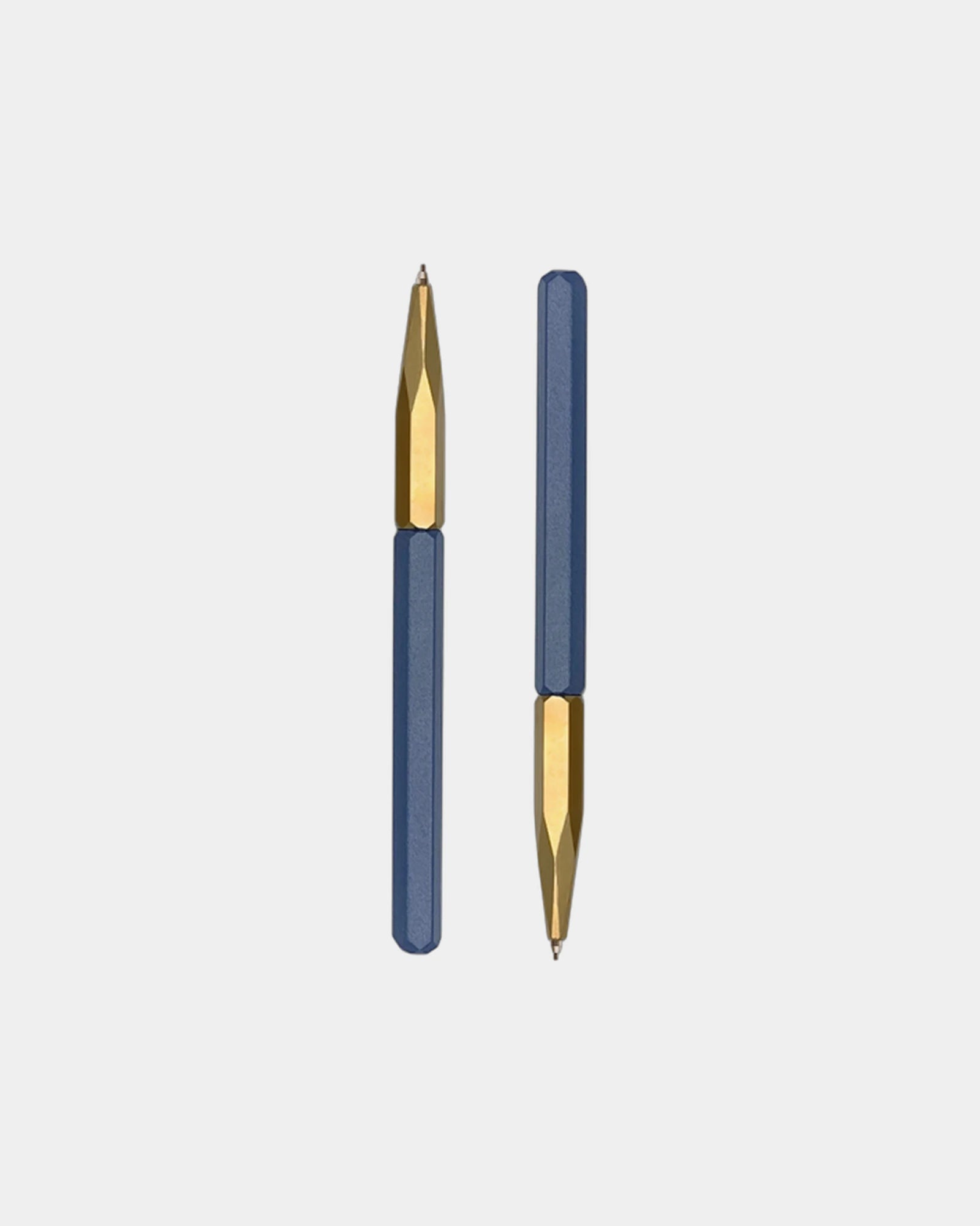Mechanical Pencil - Raw Brass & Aluminium - Blue & Raw Brass
