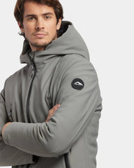 Softshell parka with customizable down lining