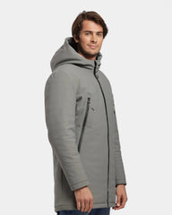 Softshell parka with customizable down lining