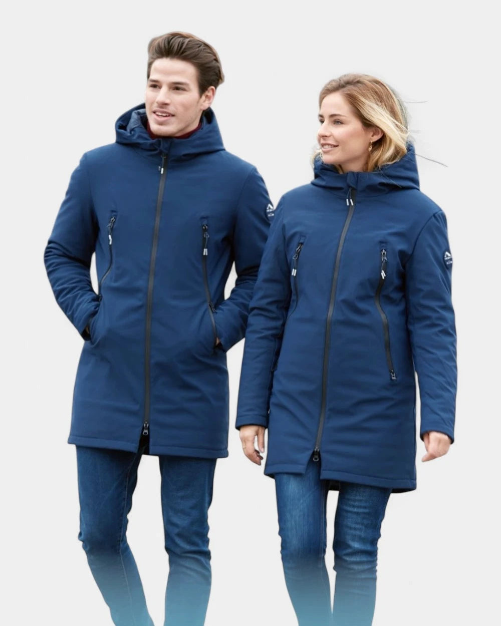 Softshell parka with customizable down lining