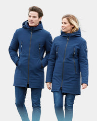 Softshell parka with customizable down lining
