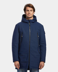 Softshell parka with customizable down lining