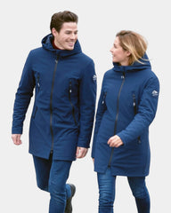 Softshell parka with customizable down lining