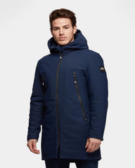 Softshell parka with customizable down lining
