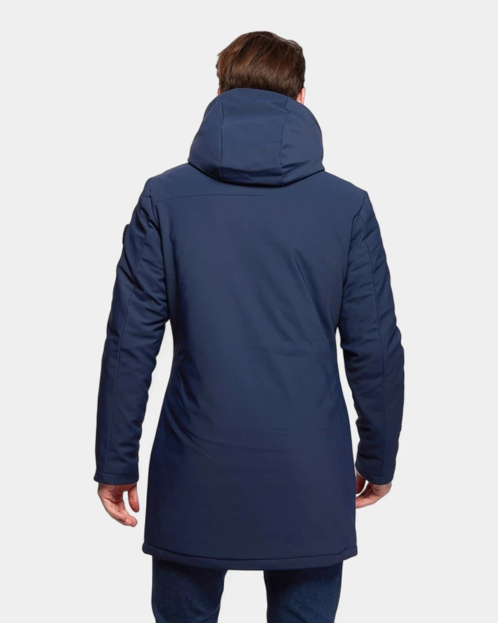 Softshell parka with customizable down lining