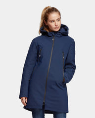 Softshell parka with customizable down lining