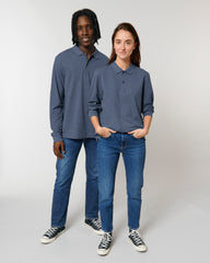 Customizable Unisex Long Sleeve Polo