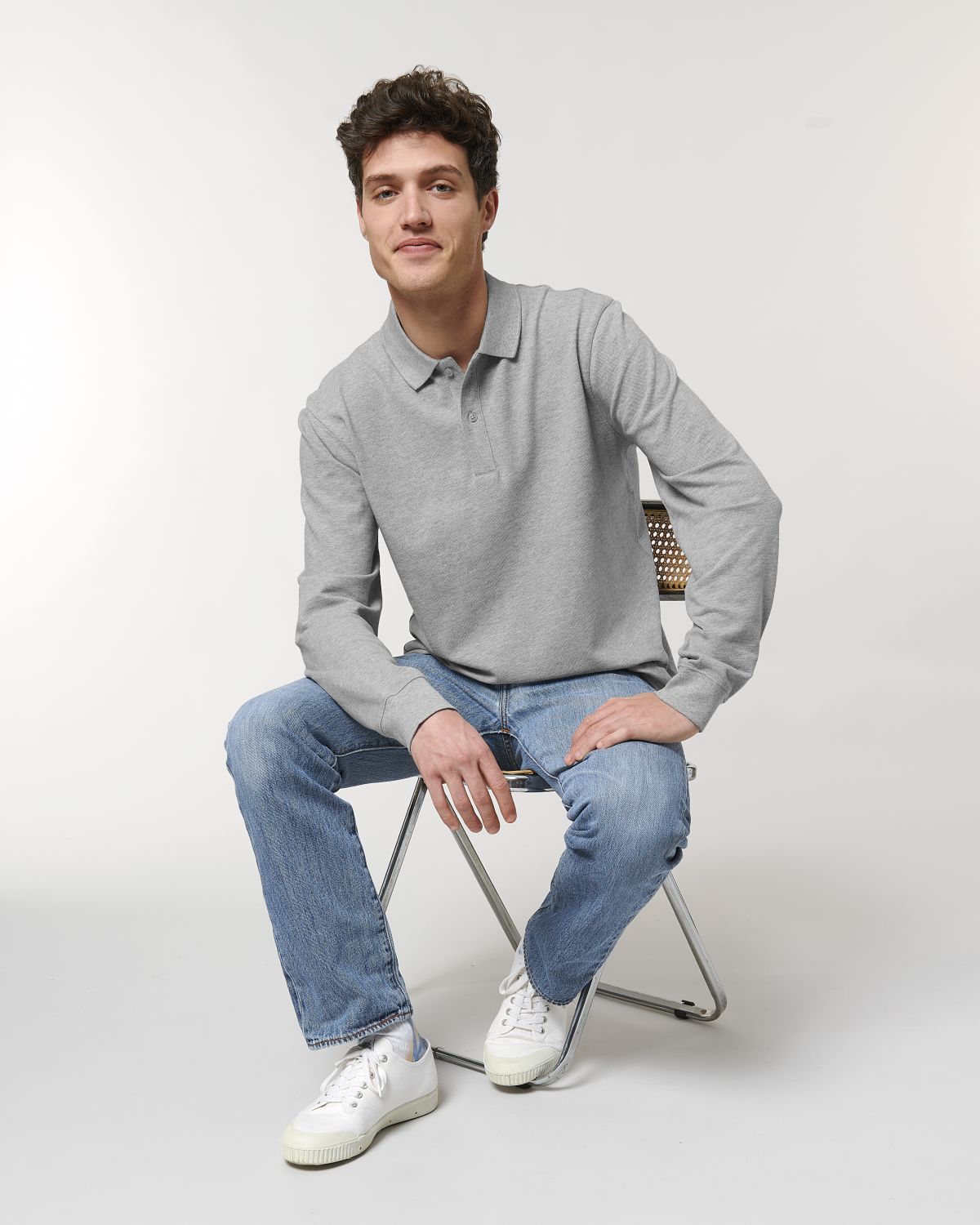 Customizable Unisex Long Sleeve Polo