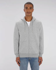 Customizable Unisex Zip Sweatshirt in Organic Cotton