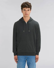 Customizable Unisex Zip Sweatshirt in Organic Cotton