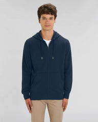 Customizable Unisex Zip Sweatshirt in Organic Cotton