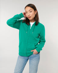 Customizable Unisex Zip Sweatshirt in Organic Cotton