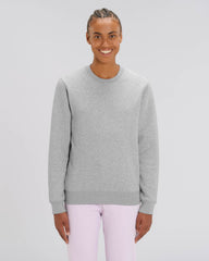 Premium unisex round neck sweatshirt in organic cotton to customize