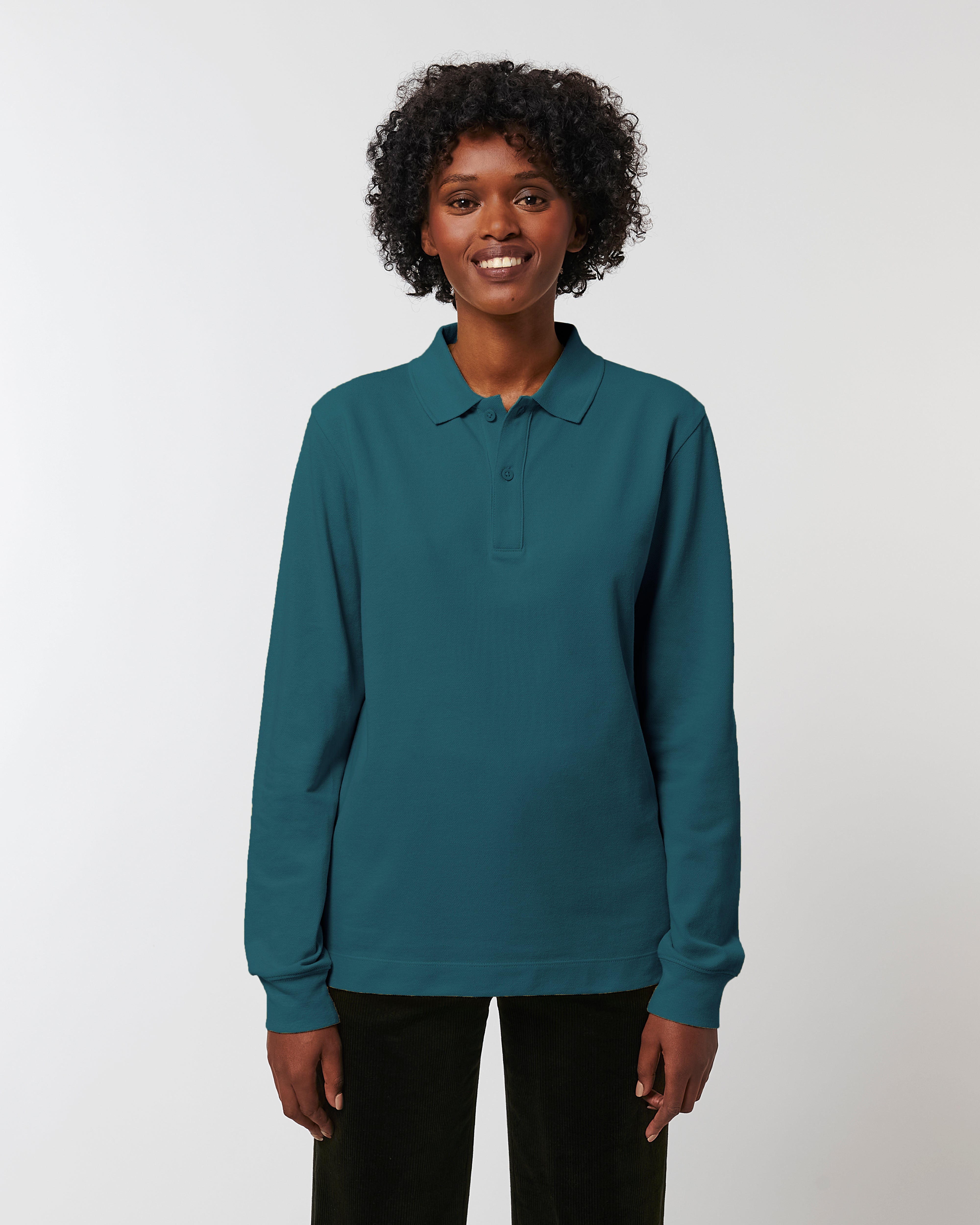 Customizable Unisex Long Sleeve Polo
