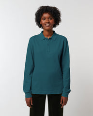 Customizable Unisex Long Sleeve Polo