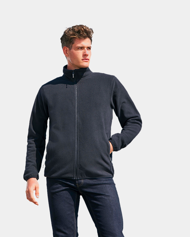 Customizable Recycled Micro Fleece Jacket for Men