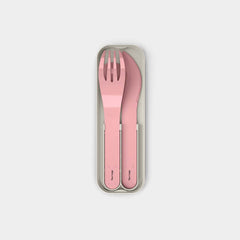 Pink biodegradable cutlery
